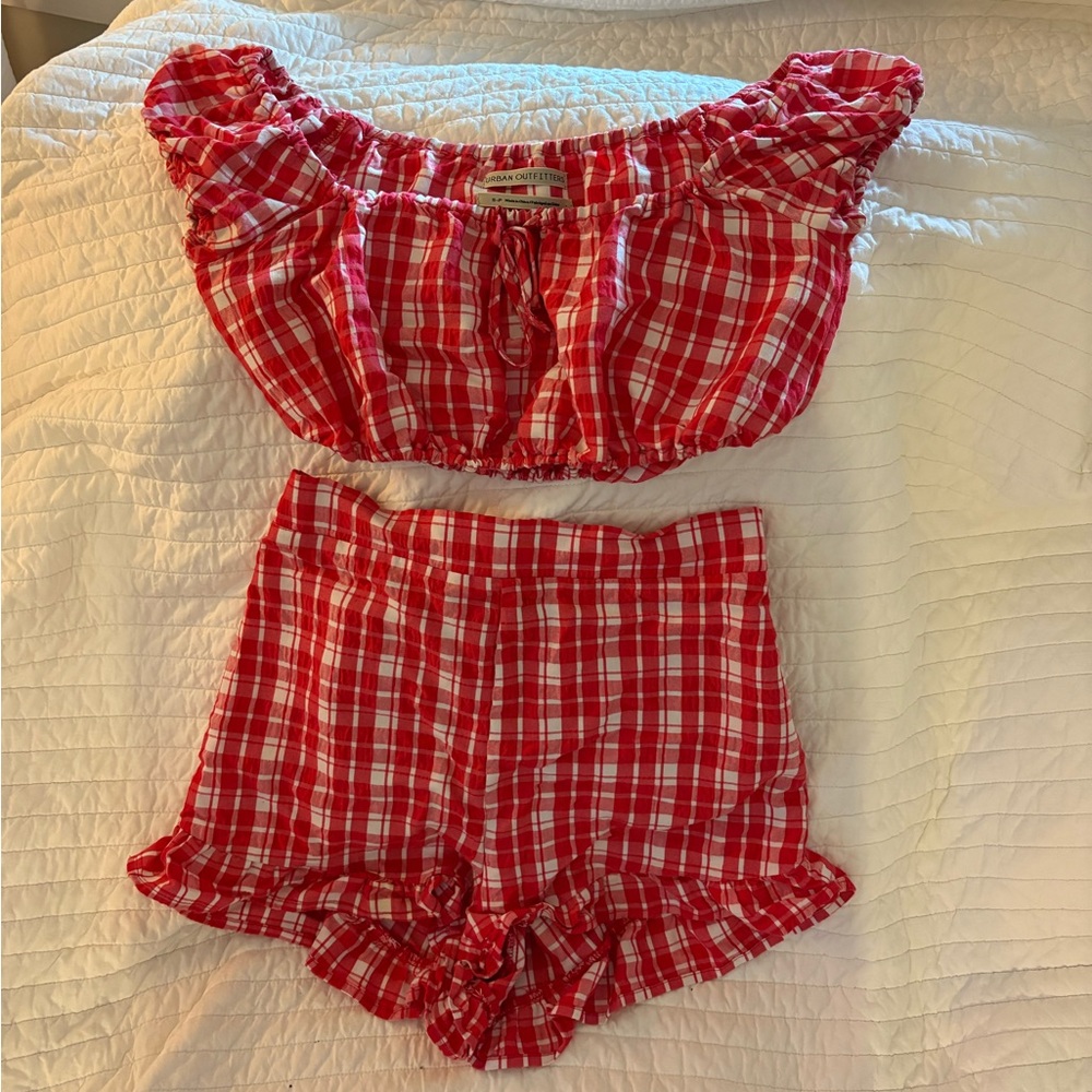 Urban Outfitters Red Gingham Set